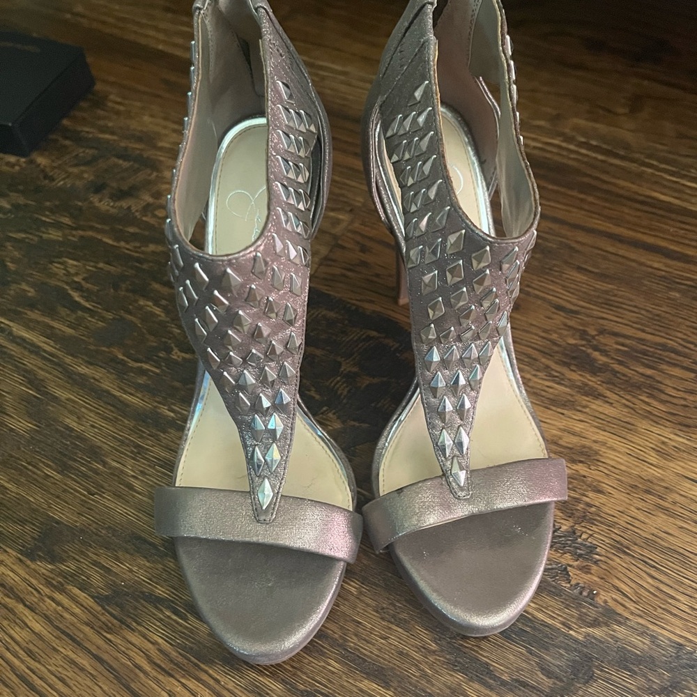 Jessica Simpson "Cydney" Embellished T-Strap Pump